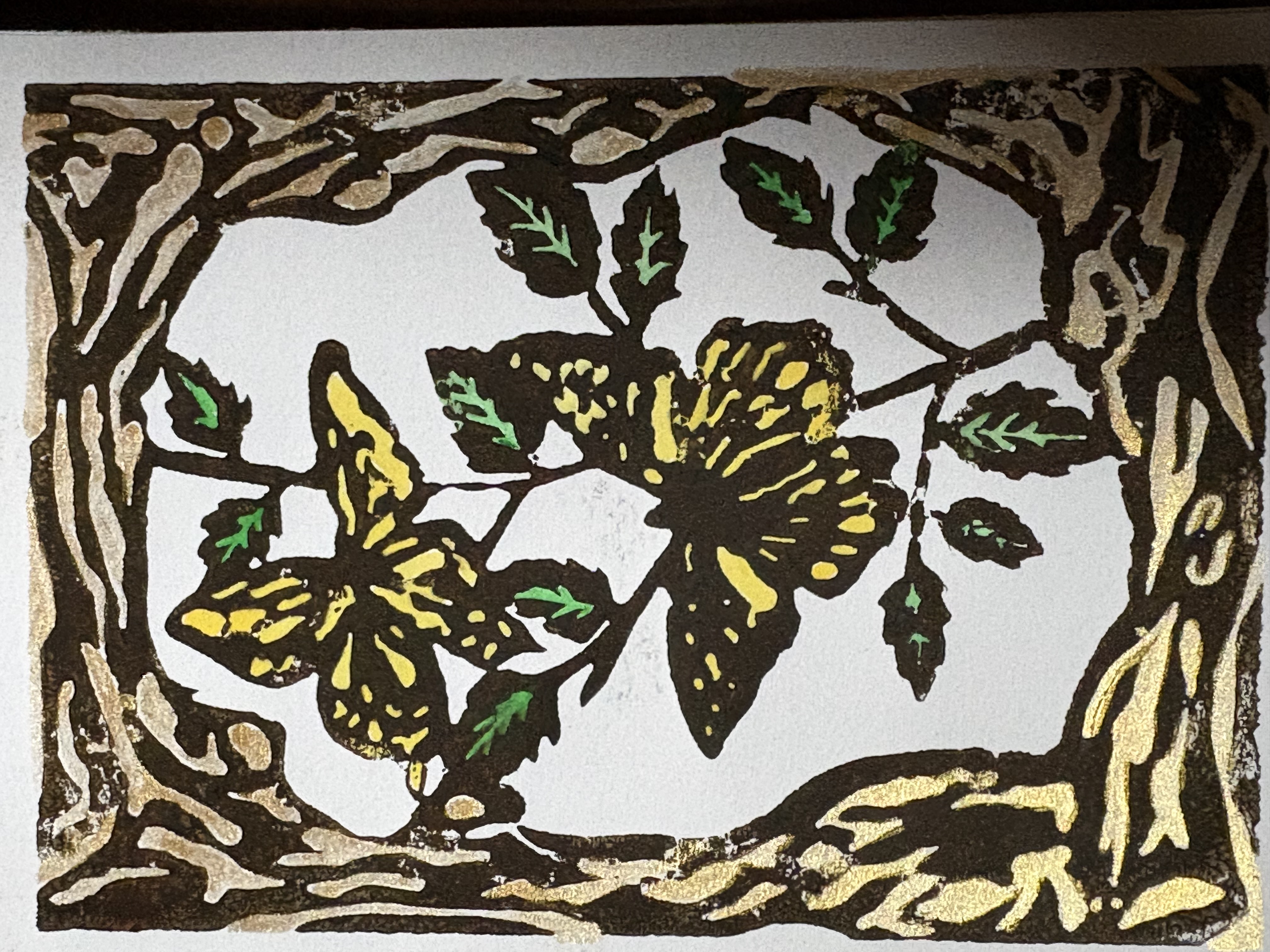 Yellow Butterfly Garden Card