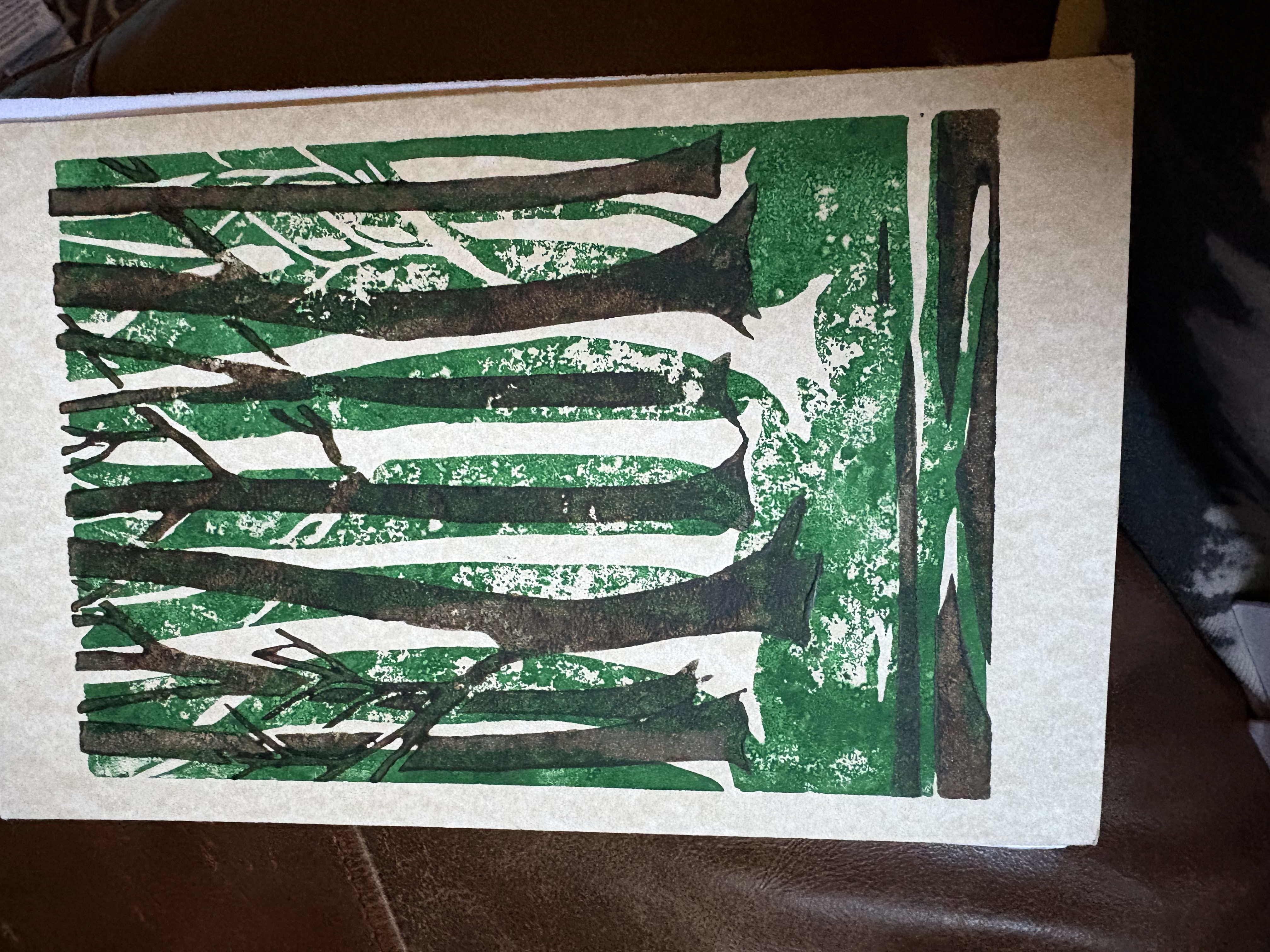 Green Forest Tree Card