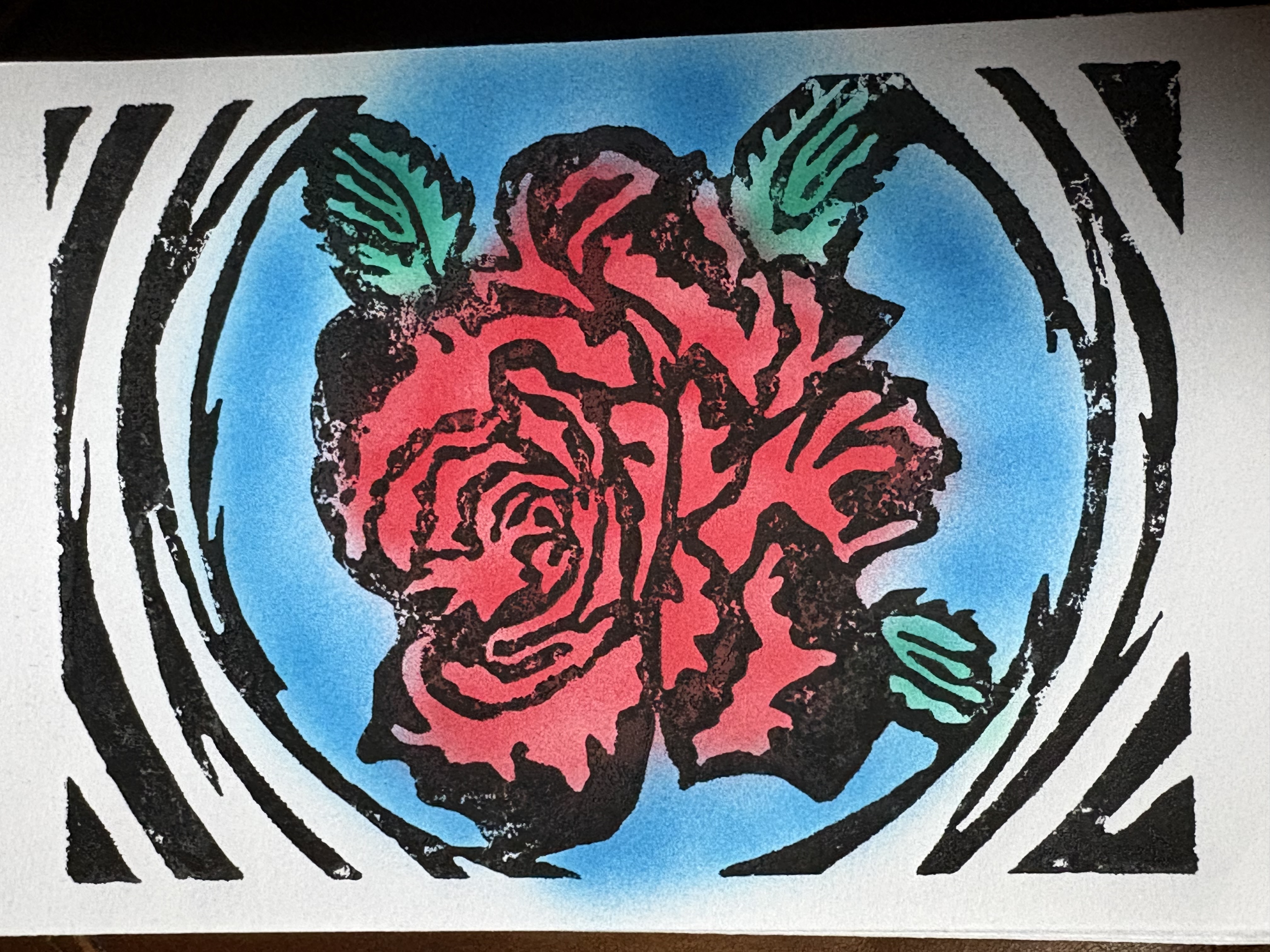Pink Rose with Sky
