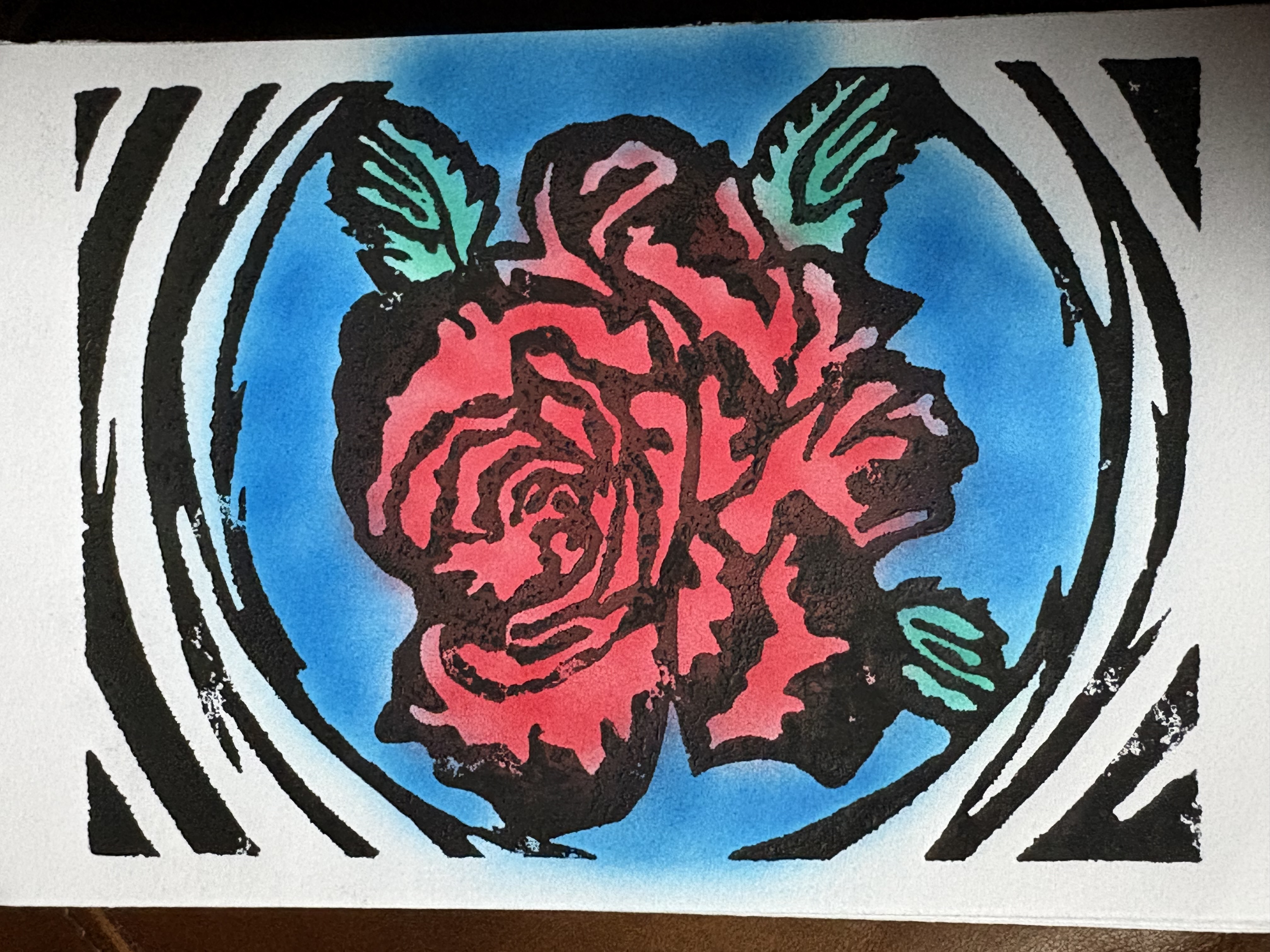 Pink Rose with Sky