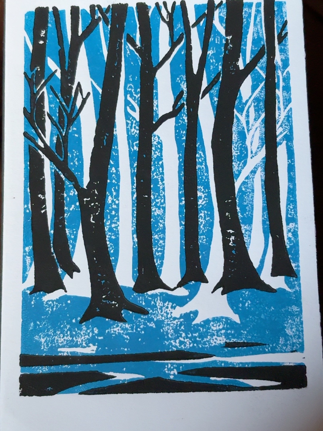 Blue Forest Tree Card