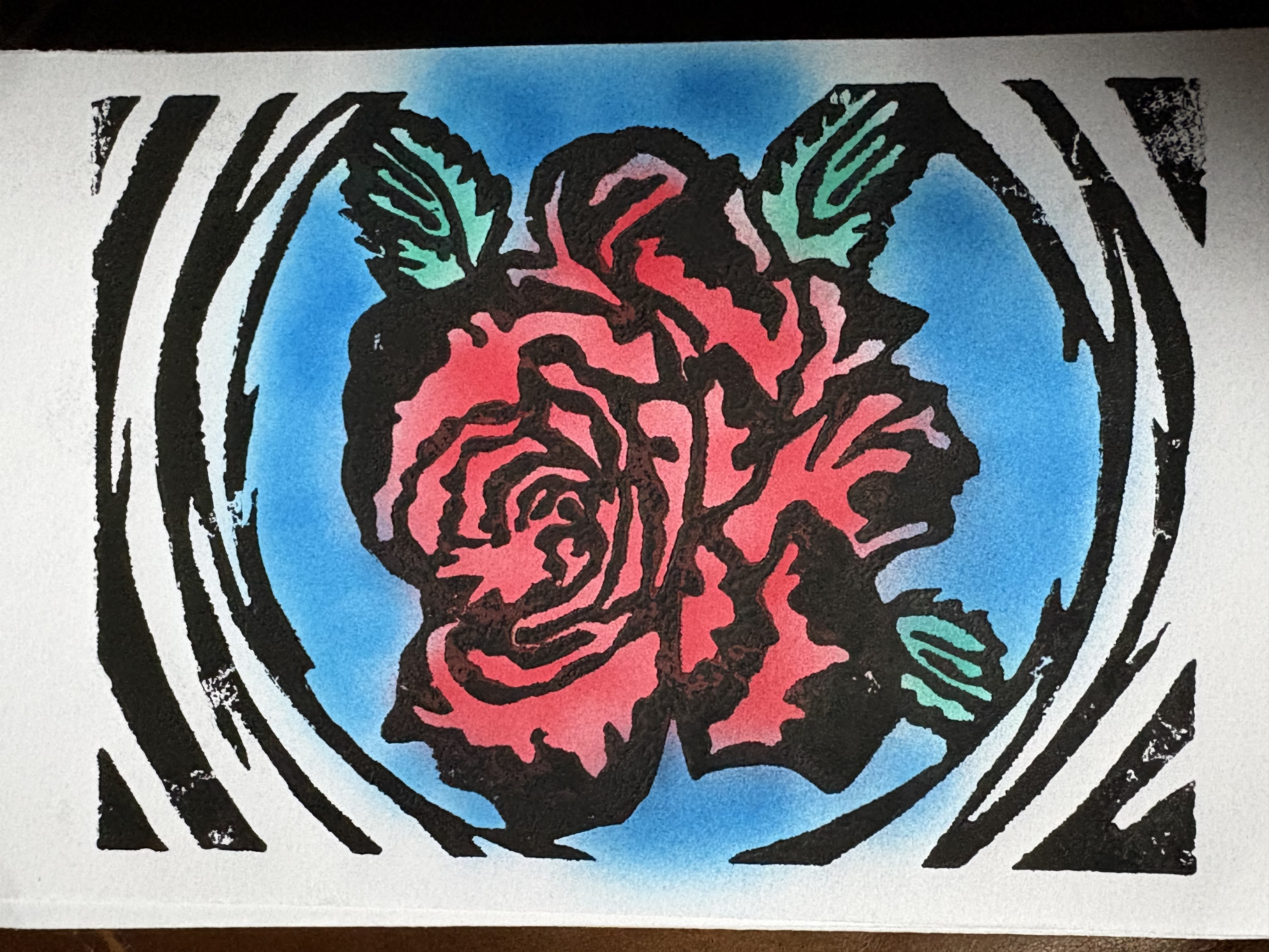 Pink Rose with Sky
