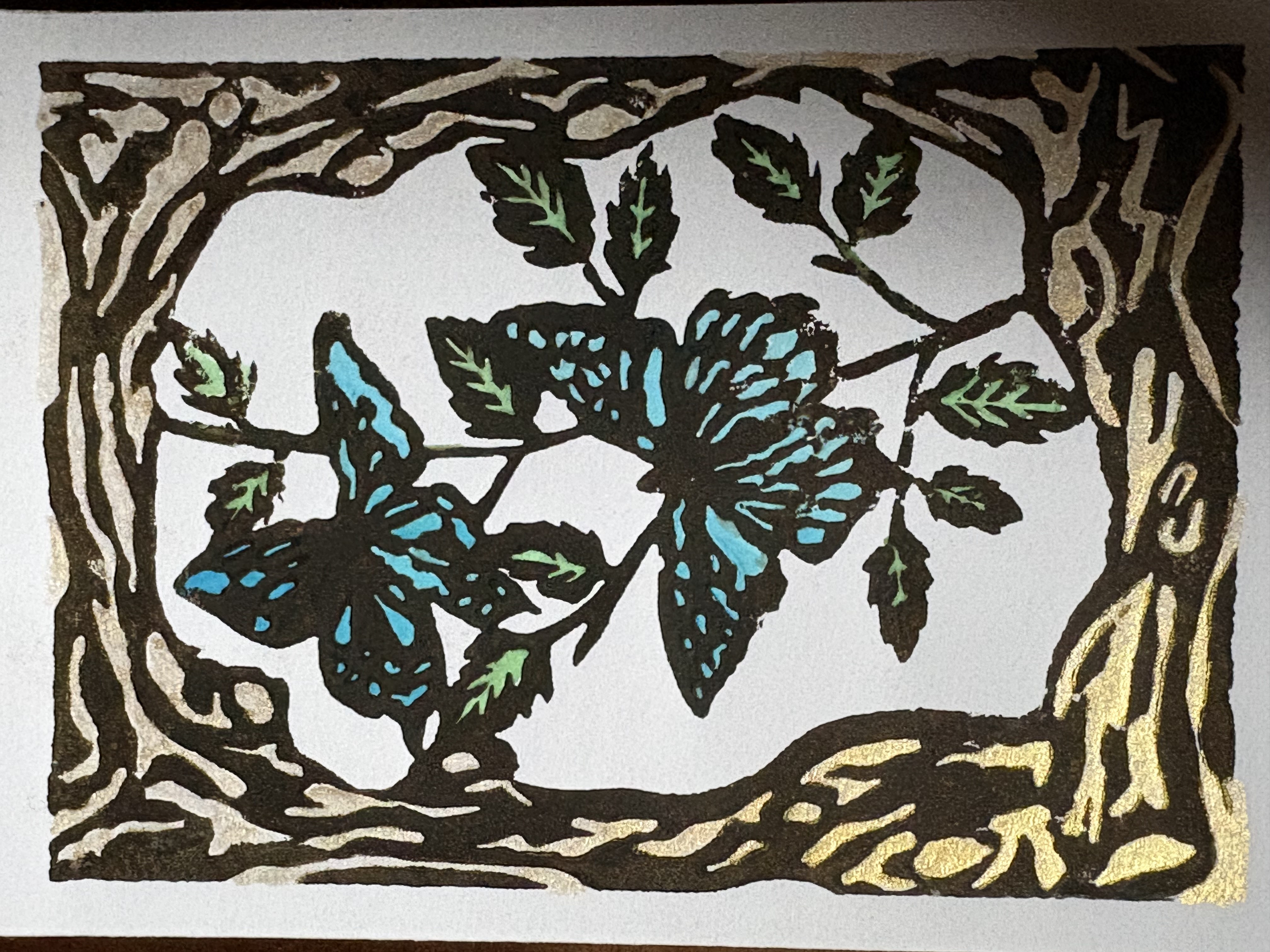 Blue Butterfly Garden Card