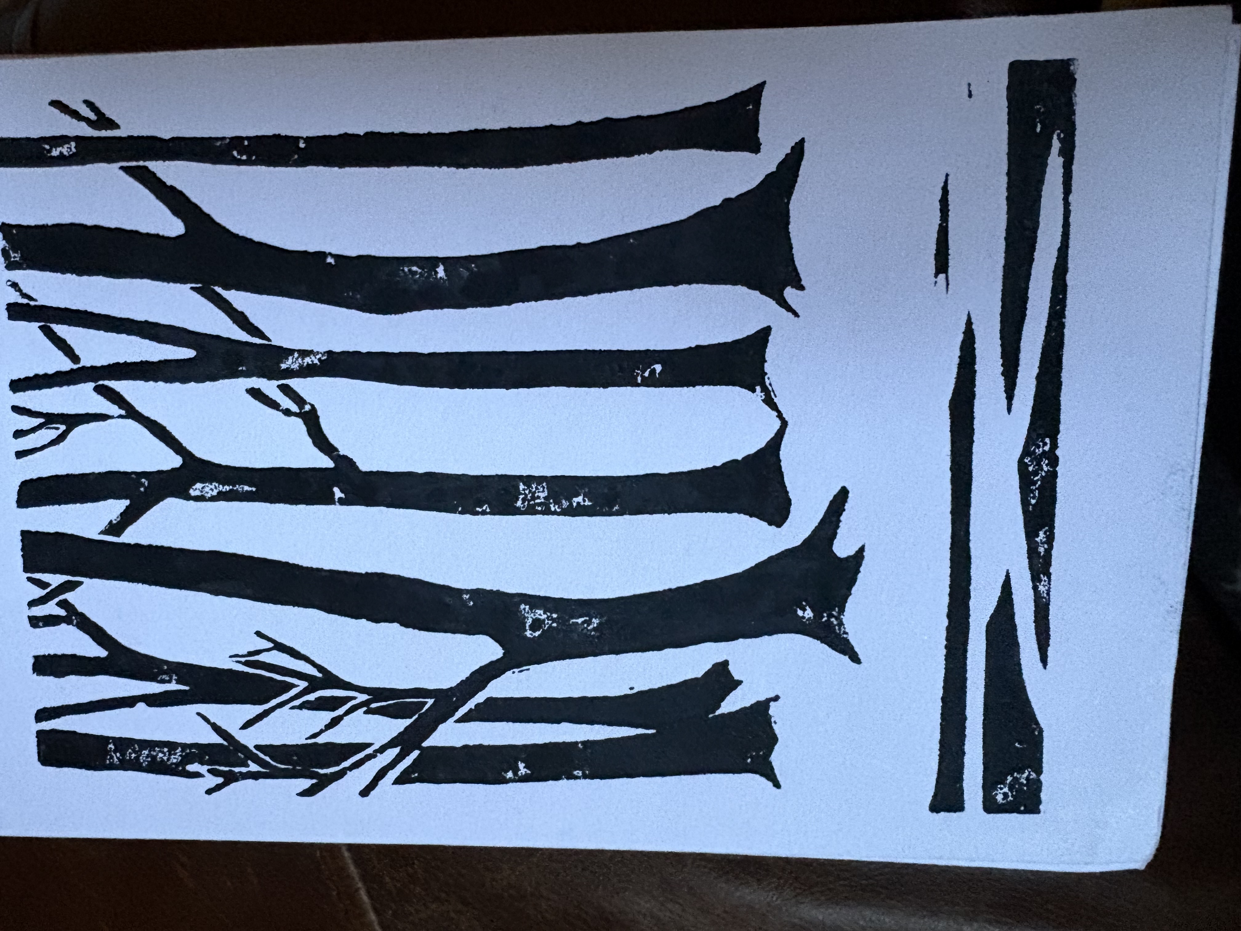 Black & White Tree Card