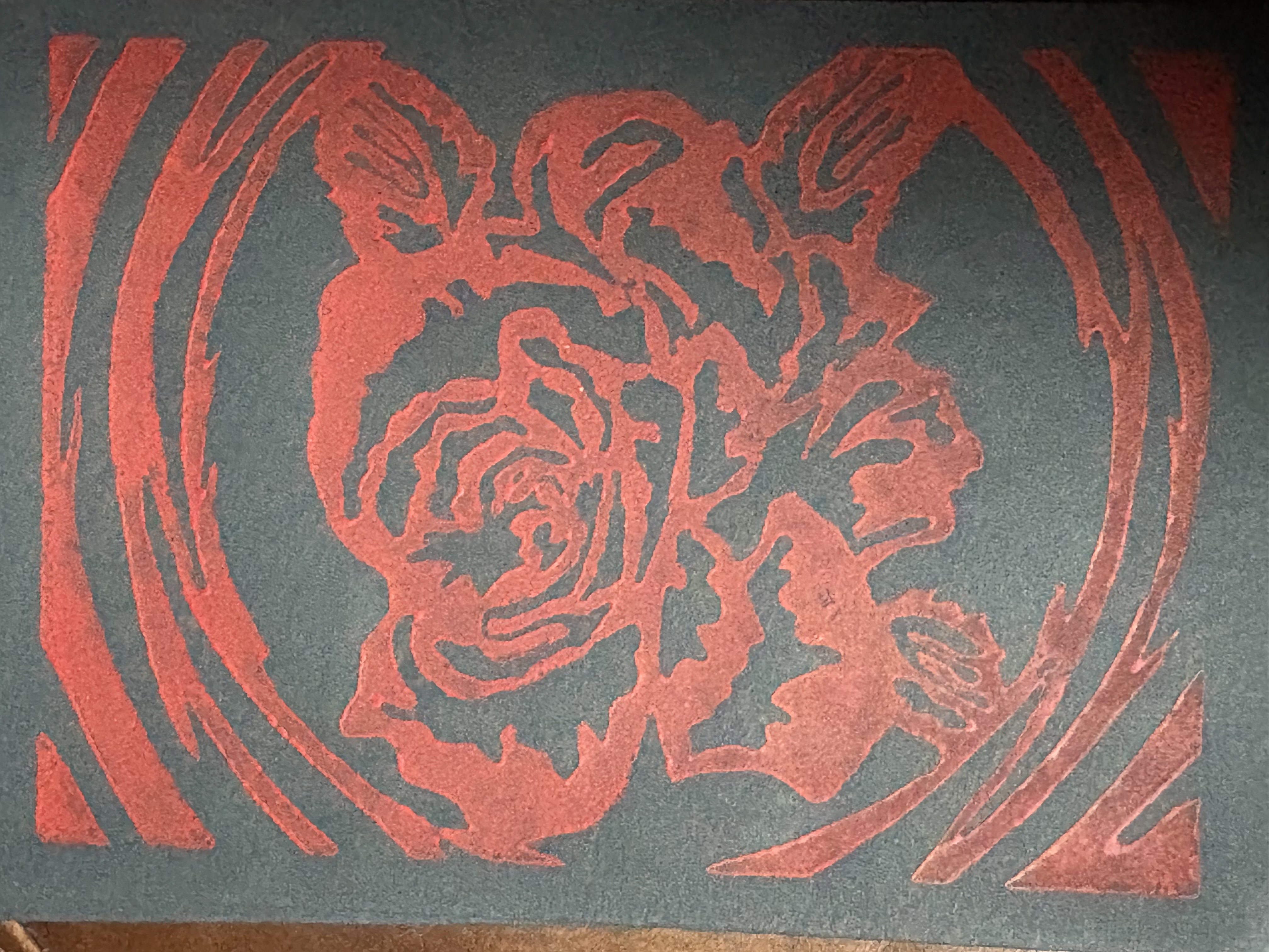 Red Rose on Charcoal Card